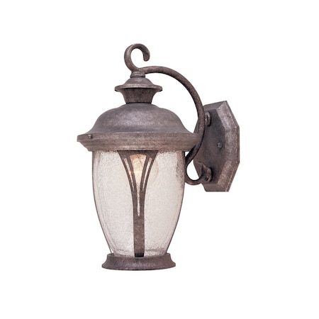 Designers Fountain Westchester 12.75in Rustic Silver 1-Light Outdoor Line Voltage Wall Sconce, Bulb Not Included 30511-RS